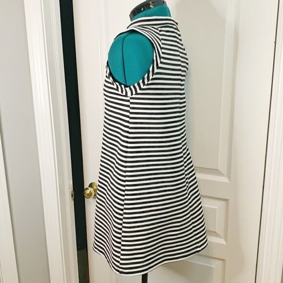 BDG Nautical Mod Stripe Sleeveless Mock Neck Trapeze Nautical Casual Dress - Picture 5 of 9